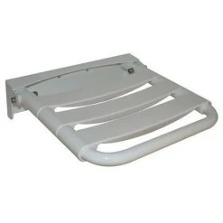 Siège De Douche Rabattable En Inox 304 Avec Lattes En Polypropylène Blanc - Regiplast