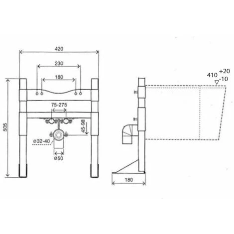 Bâti-support Autoportant Pour Bidet Suspendu - Regiplast 4 Bâti-support Autoportant Pour Bidet Suspendu - Regiplast – Image 2