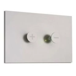 Plaque De Commande 3/6L TRUMPET Pneumatique Double Débit - Inox Chromé - Regiplast